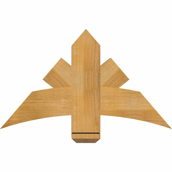 Ekena Millwork Alberta Rough Sawn Timber Gable Bracket, Western Red Cedar, 36"W x 21"H x 6"D x 6"F, 14/12 Pitch GBW036X21X0606ALB00RWR - main